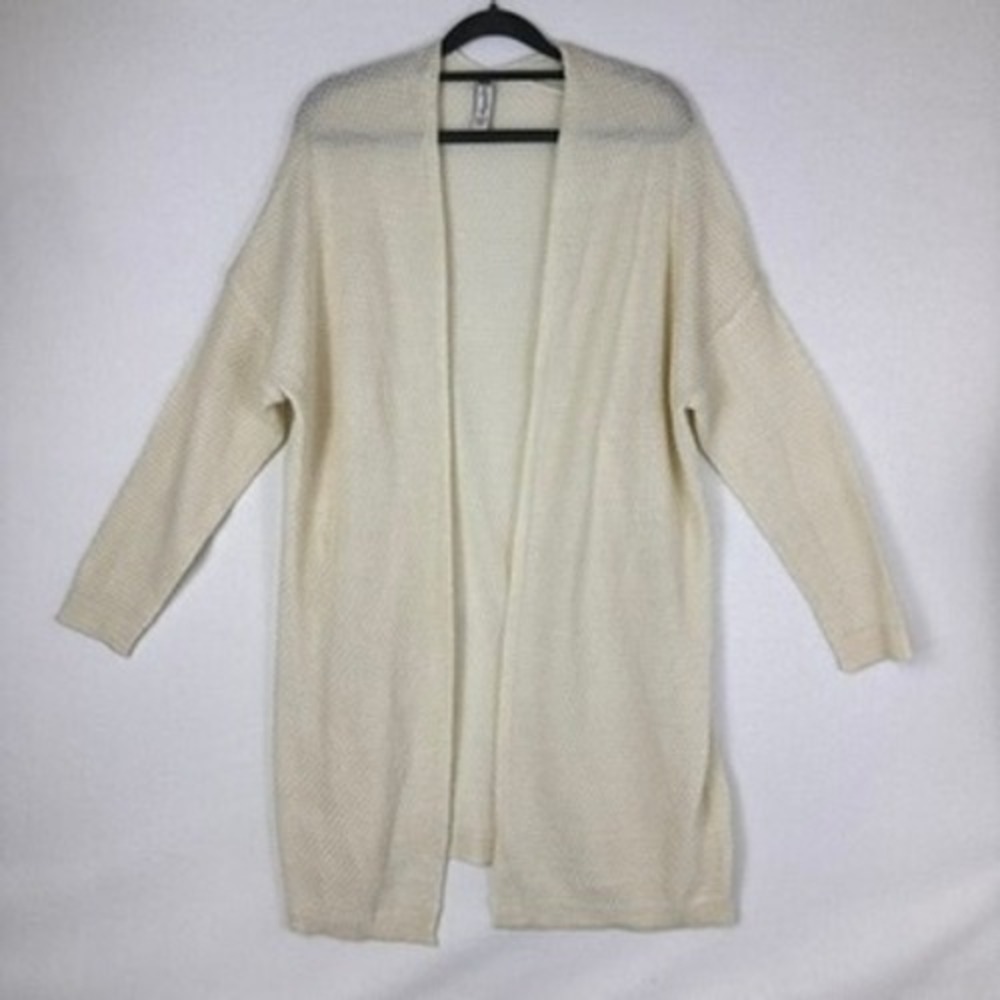 American Rag Women Cream Knit Long Sleeve Open Front Cardigan Sweater S